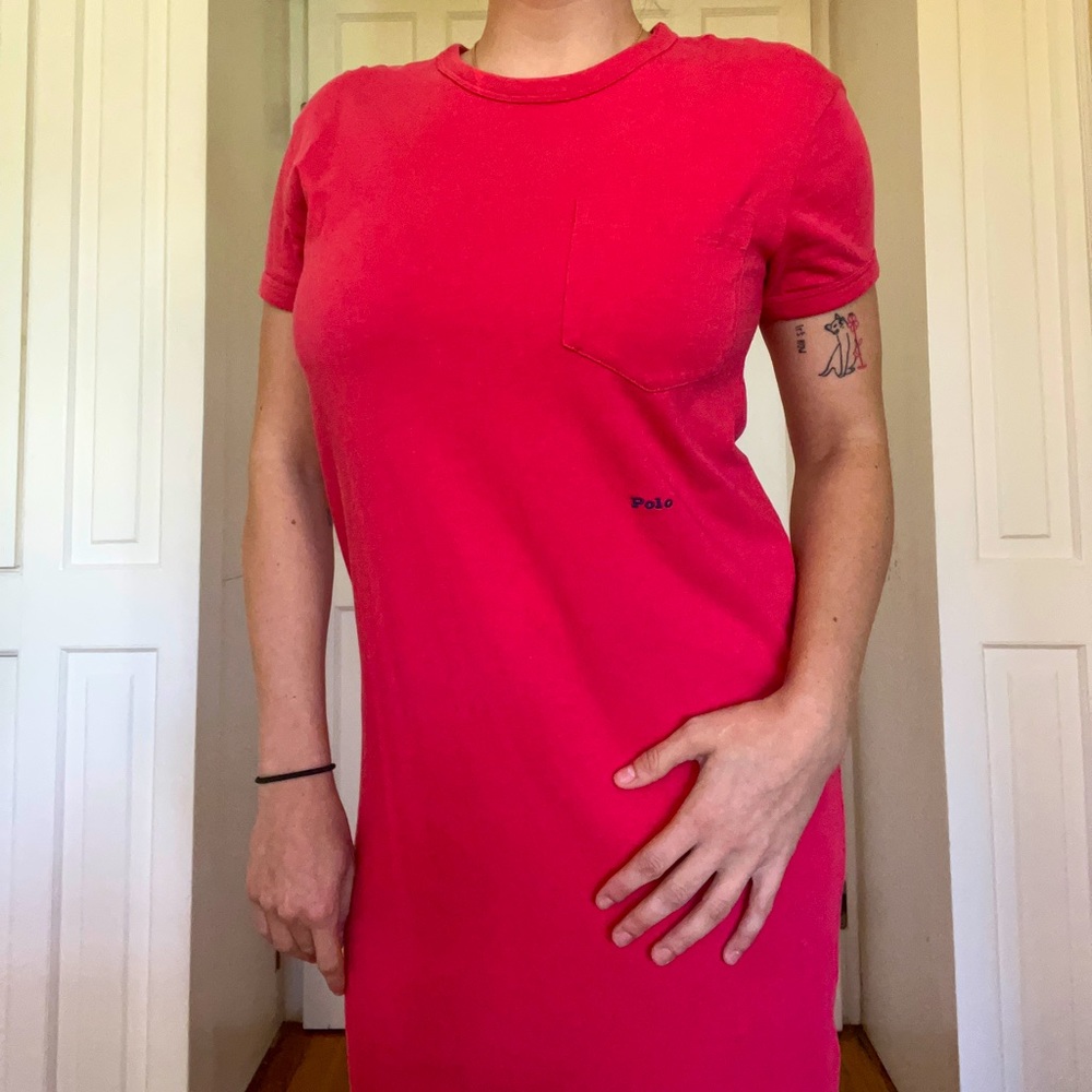 Red Polo Ralph Lauren T-Shirt Dress - Winter/Spring 2020 collection